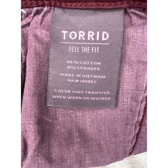 Torrid Women's Straight Leg Pants in Burgundy - Picture 8 of 8